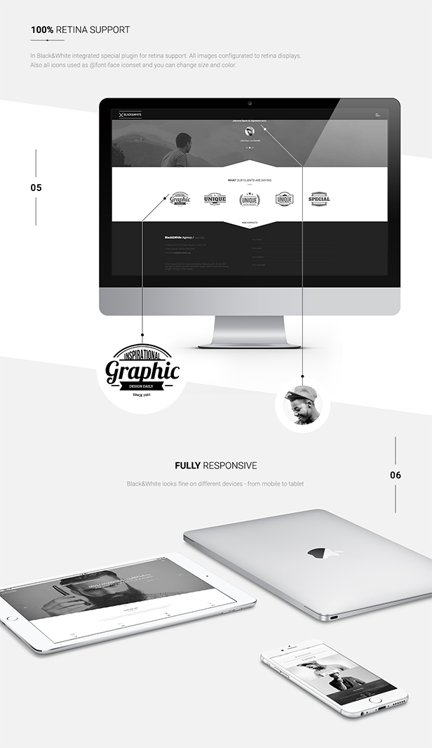 Black&White - Creative Multipurpose HTML Template - 9
